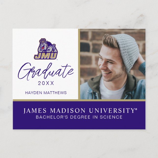 James Madison University | Duke Dog JMU Announcement Postcard (Front)