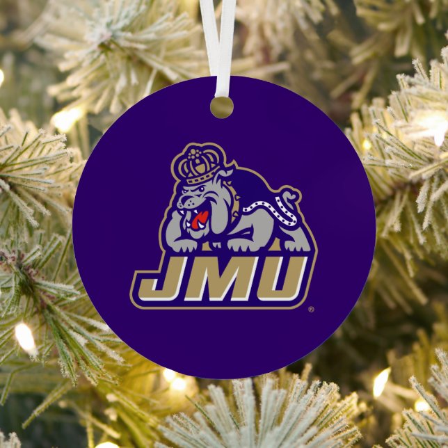 James Madison University | Duke Dog JMU Metal Ornament (Insitu)