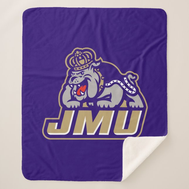 James Madison University | Duke Dog JMU Sherpa Blanket (Front)
