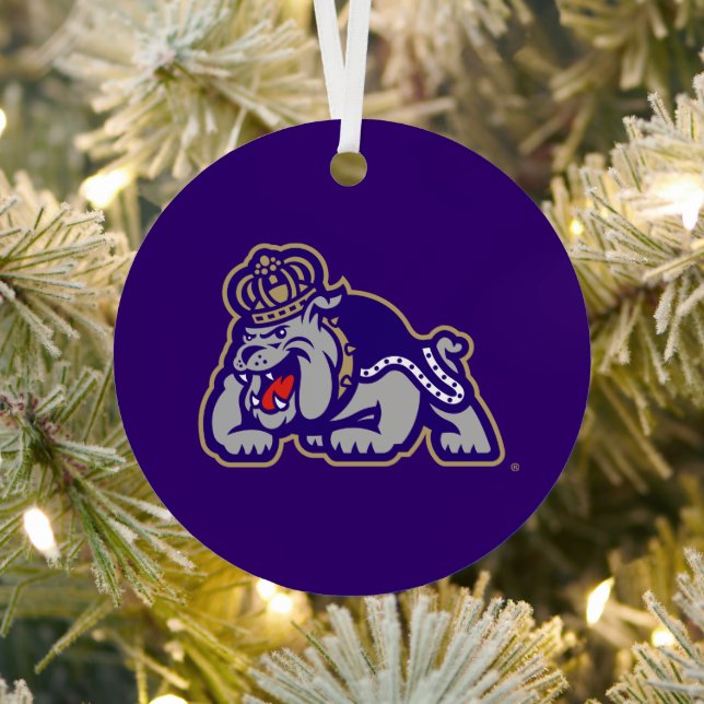 James Madison University | Duke Dog Metal Ornament (Insitu)