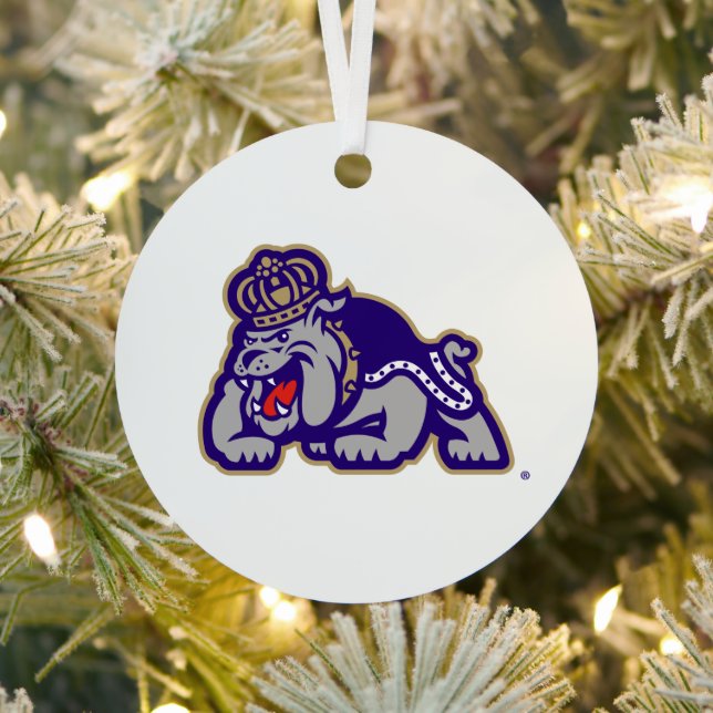 James Madison University | Duke Dog Metal Ornament (Insitu)