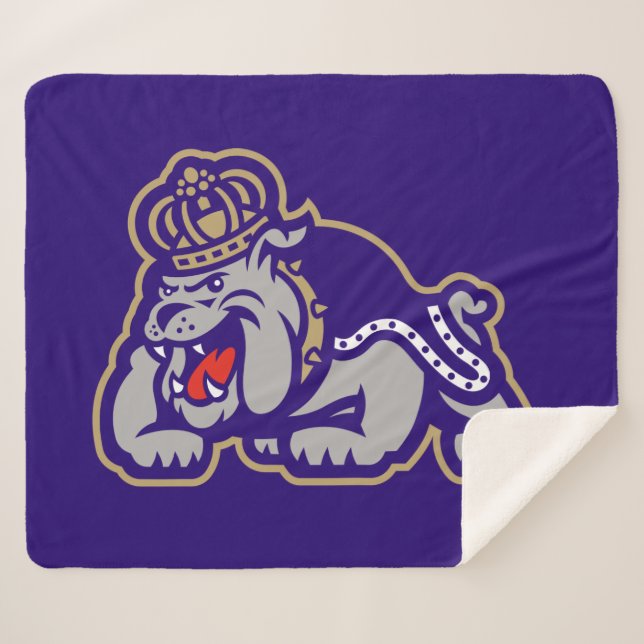 James Madison University | Duke Dog Sherpa Blanket (Front (Horizontal))