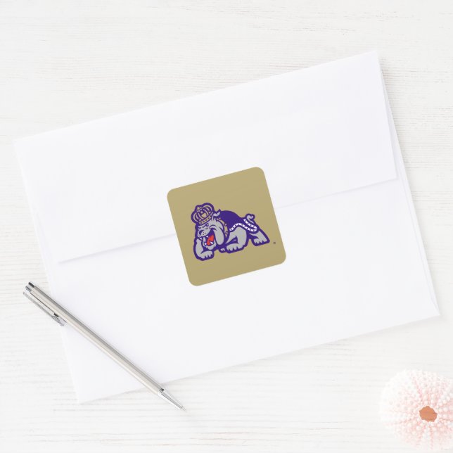 James Madison University | Duke Dog Square Sticker (Envelope)