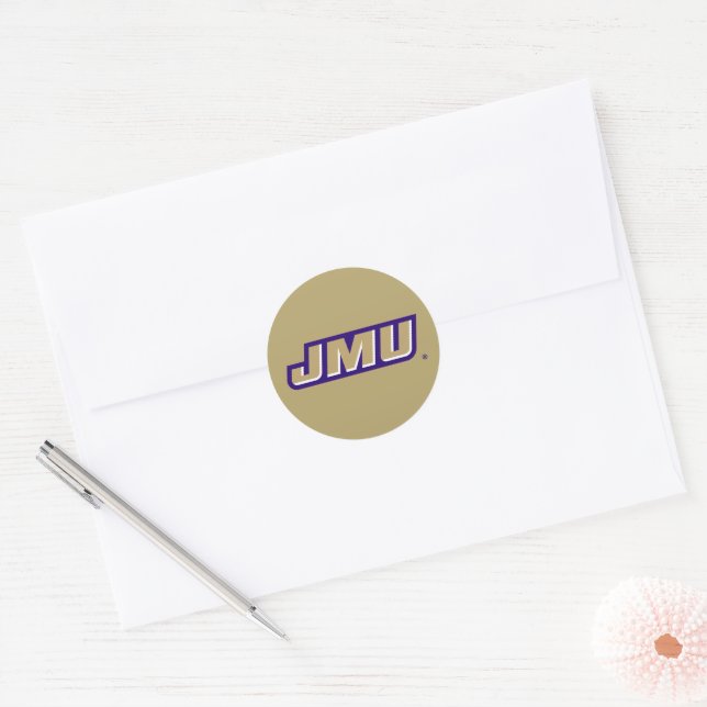 James Madison University | JMU Classic Round Sticker (Envelope)