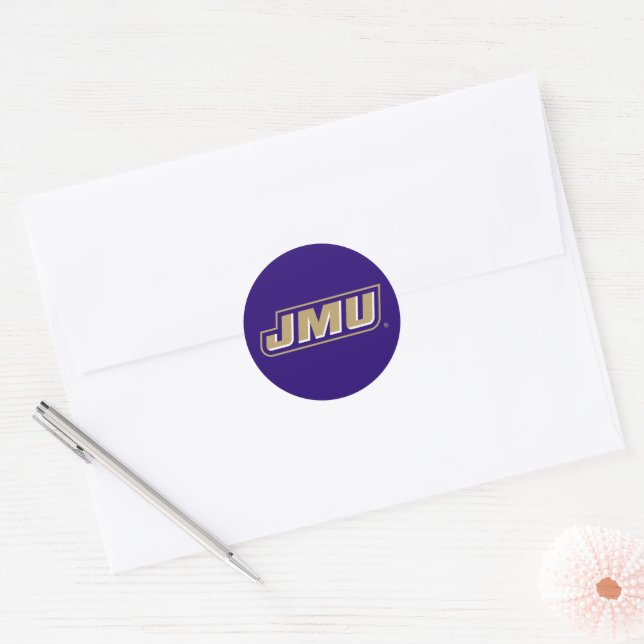 James Madison University | JMU Classic Round Sticker (Envelope)