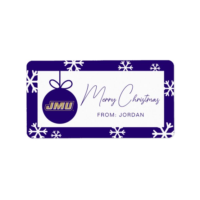 James Madison University | JMU Label (Front)