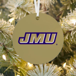 James Madison University JMU Metal Ornament