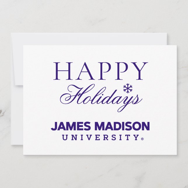 James Madison University | Wordmark Holiday Card (Front)