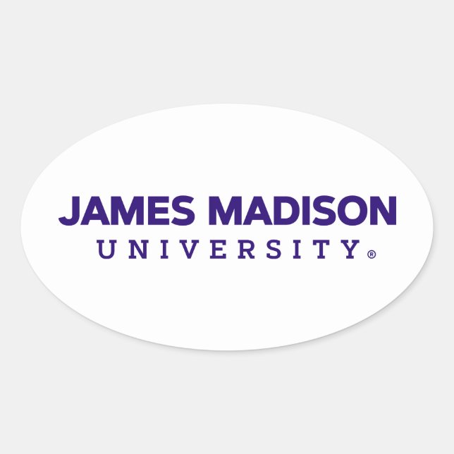 James Madison University | Wordmark Oval Sticker (Front)
