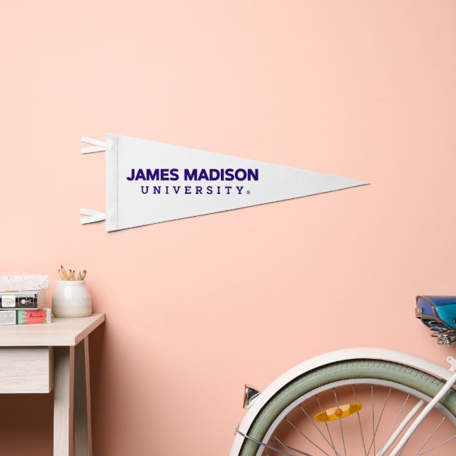 James Madison University | Wordmark Pennant Flag (Front)