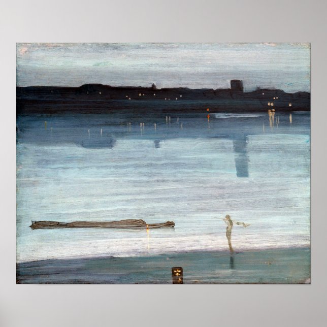 James McNeil Whisler Nocturne in Blue and Silver Poster (Front)