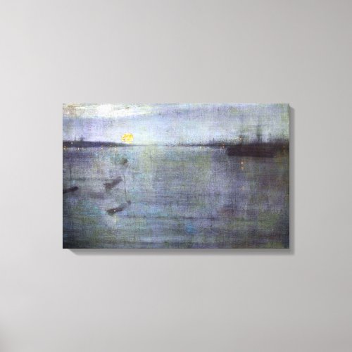 James McNeil Whistler Nocturne in Blue and Gold Canvas Print