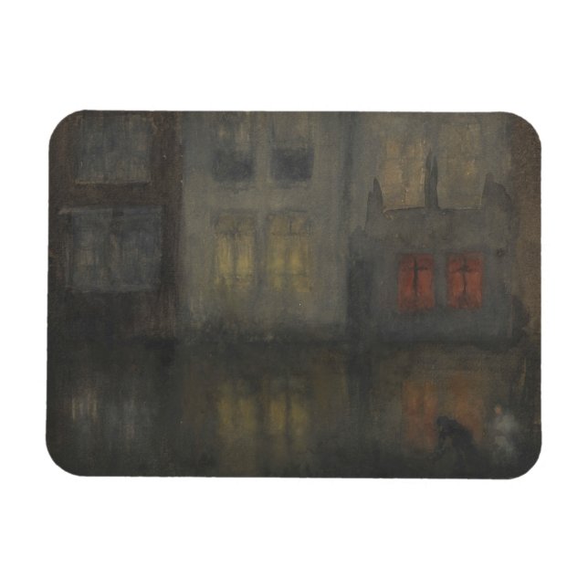 James McNeill Whistler - Nocturne - Black and Red Magnet (Horizontal)