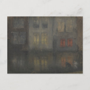James McNeill Whistler - Nocturne - Black and Red Postcard