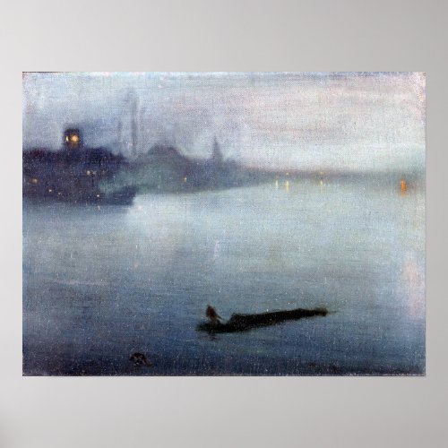 James McNeill Whistler Nocturne in Blue and Silver Poster