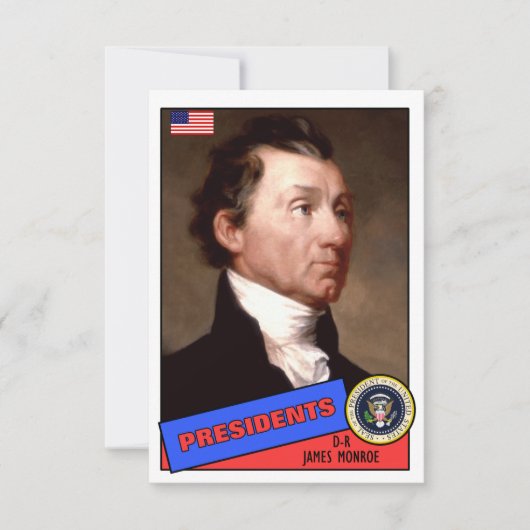 James Monroe Baseball Card (Front)