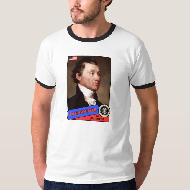 James Monroe Baseball Card T-Shirt (Front)
