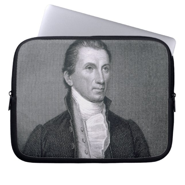 James Monroe, engraved by Asher Brown Durand (1796 Laptop Sleeve (Front)