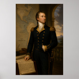 James Monroe Oil Painting | Monroe Doctrine Poster
