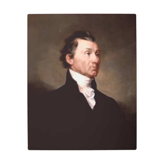 James Monroe Portrait, Early American President Metal Print (Front)