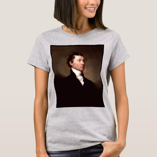 James Monroe Portrait, Early American President T-Shirt (Front)