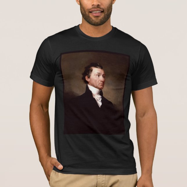 James Monroe Portrait, Early American President T-Shirt (Front)