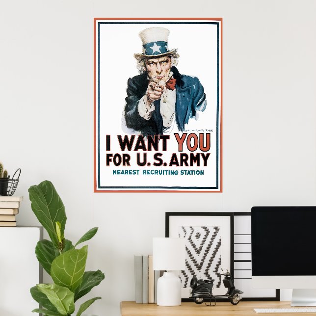 James Montgomery Flagg I Want You For U.S. Army Poster | Zazzle
