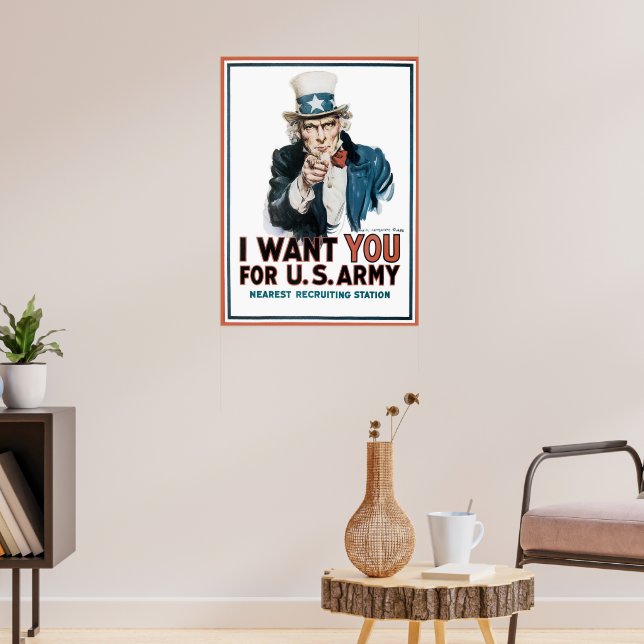 James Montgomery Flagg I Want You For U.S. Army Poster | Zazzle