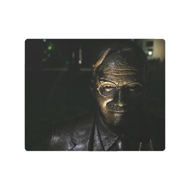 James Naismith Brone Statue Metal Print (Front)