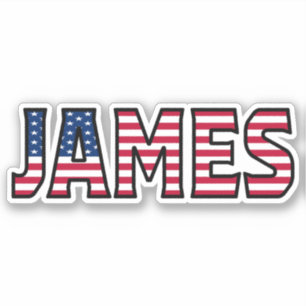 James Name First Name USA Sticker Stickerset