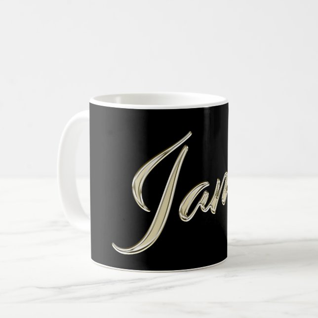 James Name whitegold Tasse Teetasse Kaffetasse Coffee Mug (Front Left)