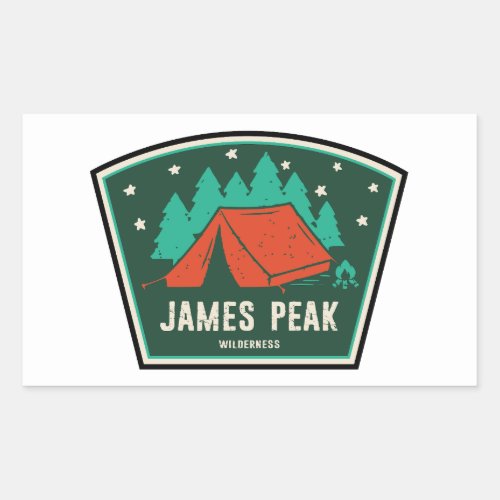 James Peak Wilderness Colorado Camping Rectangular Sticker