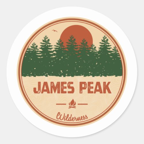 James Peak Wilderness Colorado Classic Round Sticker