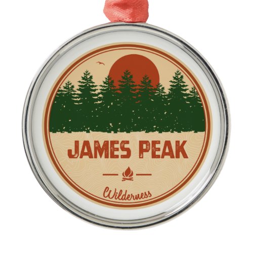 James Peak Wilderness Colorado Metal Ornament
