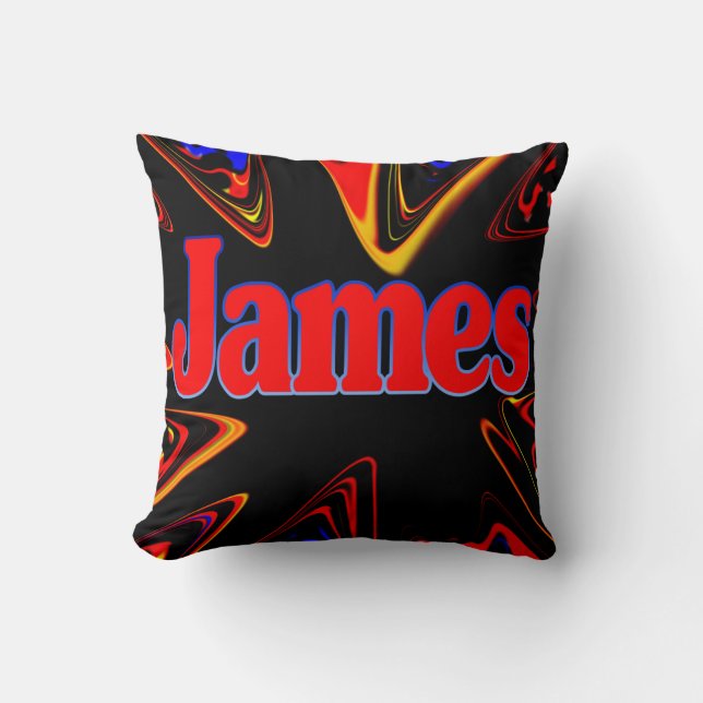 James Personalized Colorful Pillow (Front)