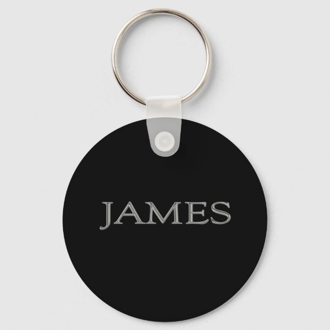 James Personalized Name Keychain (Front)