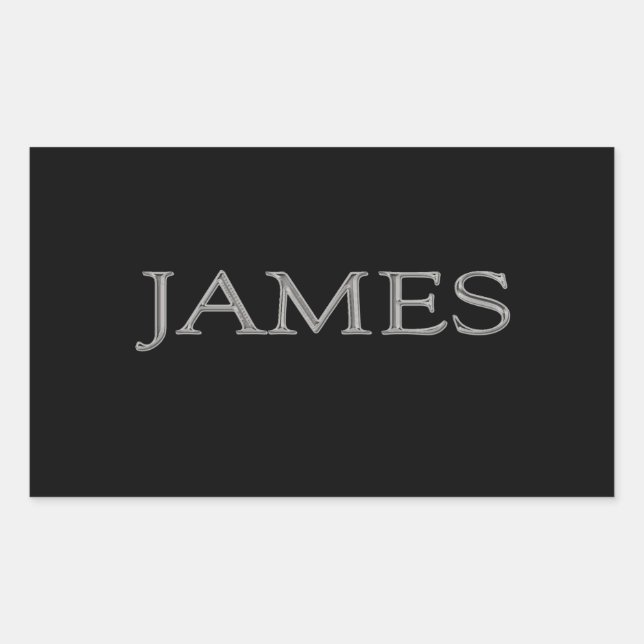 James Personalized Name Rectangular Sticker (Front)