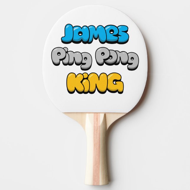 James Ping Pong King Paddle (Front)