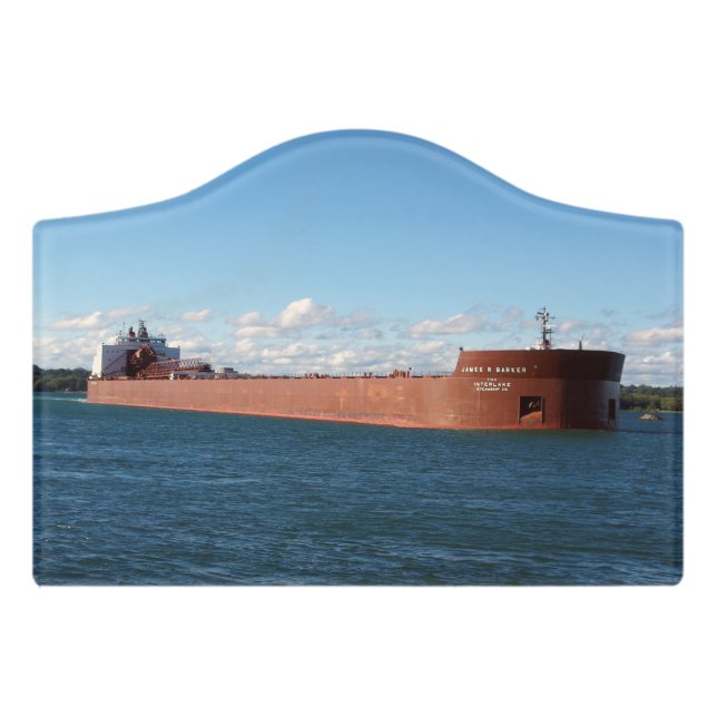 James R. Barker sign (Small Crest Front)