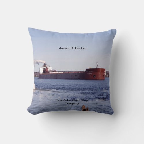 James R Barker square pillow