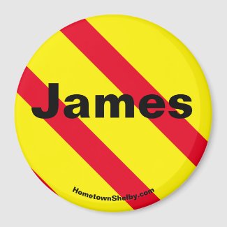 James red/yellow/black magnet