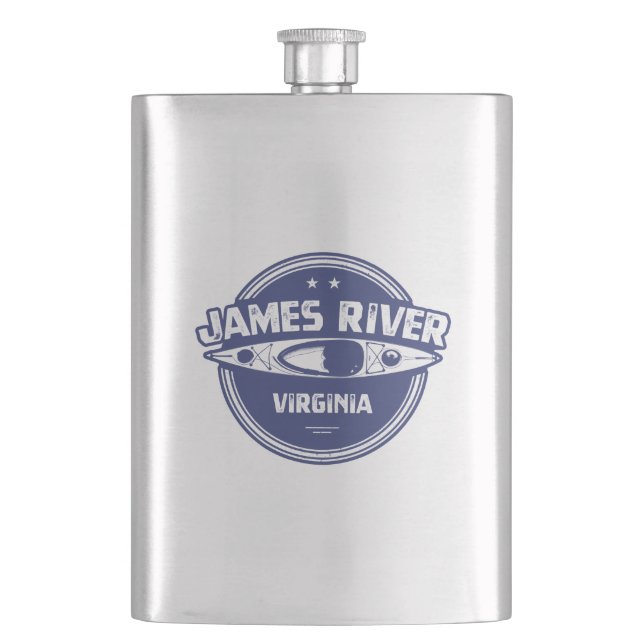 James River Virginia Kayaking Flask (Front)