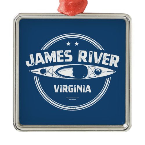 James River Virginia Kayaking Metal Ornament