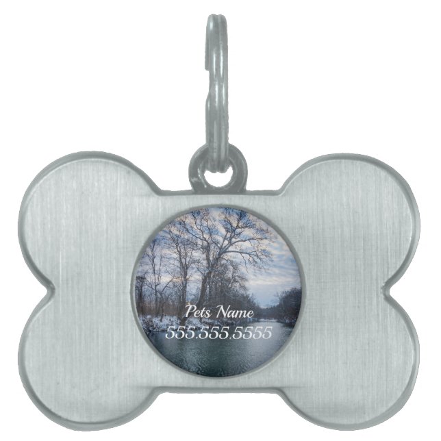 James River Winter Pet Name Tag (Front)