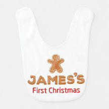 James’s First Christmas Gingerbread Personalized