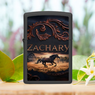 James Sign With Horse And Barn Zippo Lighter