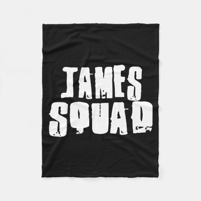 James Squad Name Funny James  Fleece Blanket (Front)