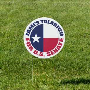 James Talarico for U.S. Senate Texas Circle Yard Sign