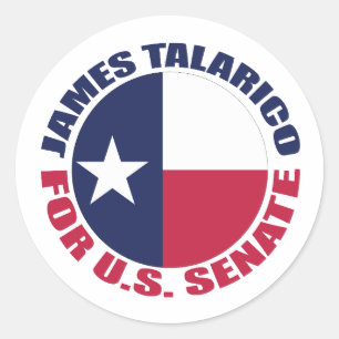 James Talarico for U.S. Senate Texas Flag Classic Round Sticker