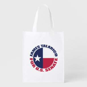 James Talarico for U.S. Senate Texas Flag Grocery Bag